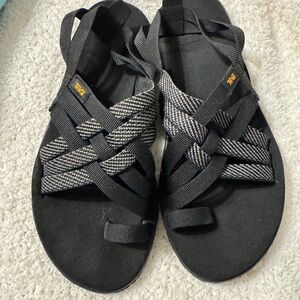 Teva Black and Gray Strappy Sandals